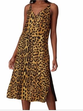 Adam Lippes Leopard Print Dress in Mustard and Black